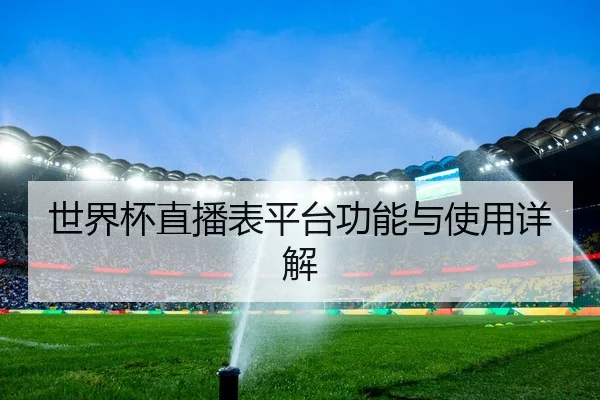 世界杯直播表平台功能与使用详解